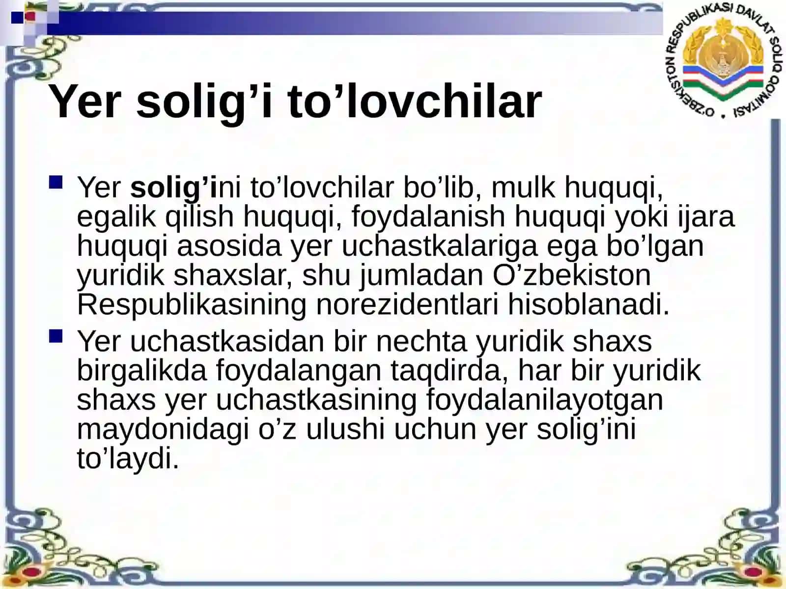 Yer solig’i 3