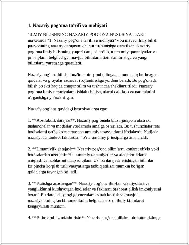 ILMIY BILISHNING NAZARIY POG‘ONA HUSUSIYATLARI 3