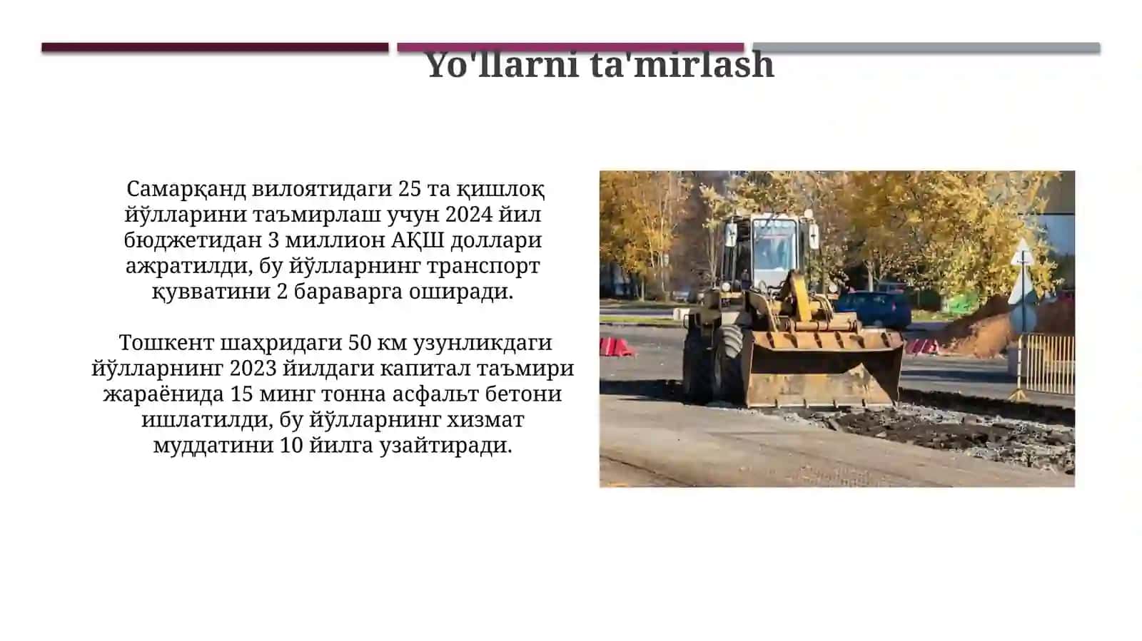 Avtomobil yo'llarini qurish ta'mirlashvasaqlash 3
