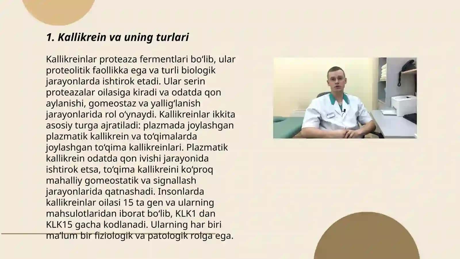 Kallikrin-kinin tizimi. Klinik ahamiyati 3