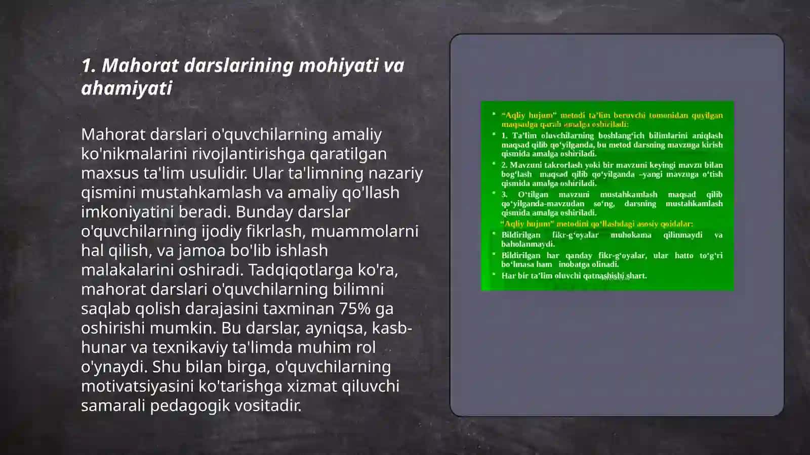 Mahorat darslarining mohiyati va ahamiyati 3