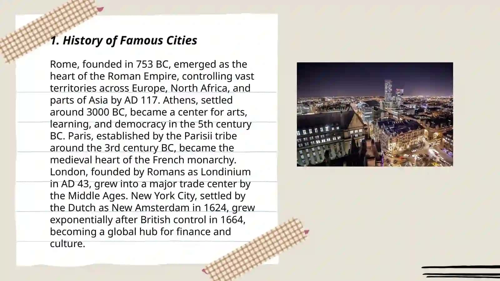 Famous cities and centers 3