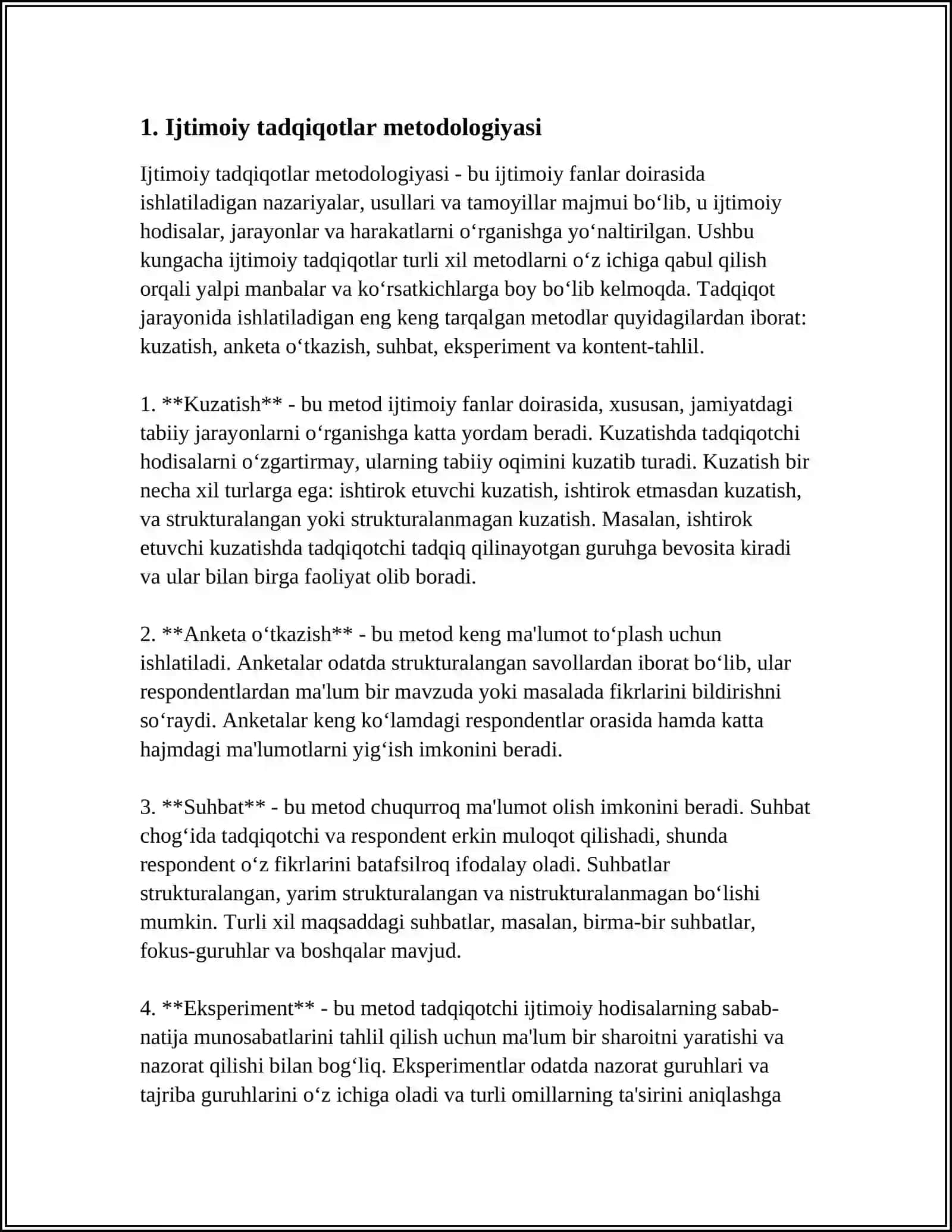 Ijtimoiy Pedagogik Tadqiqot Metodlari 3