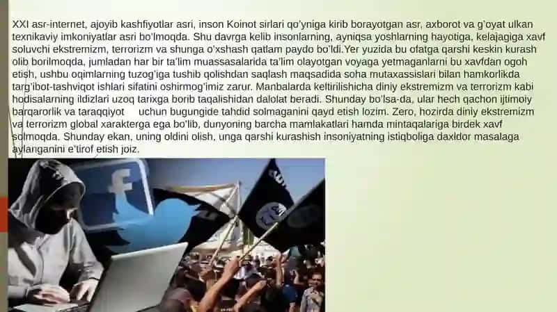 Ekstremizm va terorizmga qarshi kurashning ma'naviy ma'rifiy asoslari 3