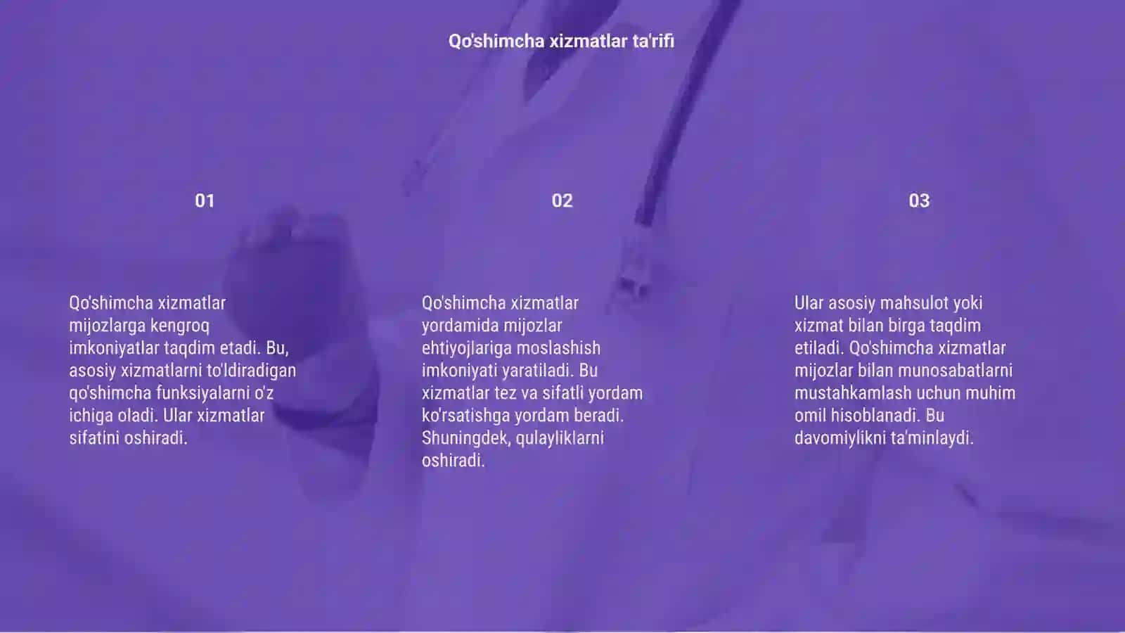 Qo'shimcha xizmatlar 3