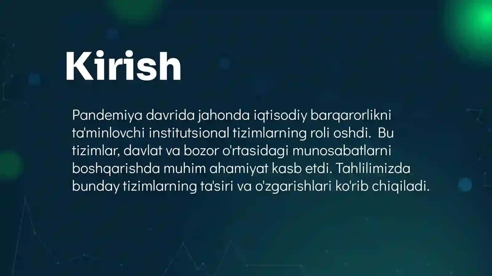 Institutsional tizimlar va iqtisodiy barqarorlik: pandemiya davridagi tajriba asosida tahlil 3