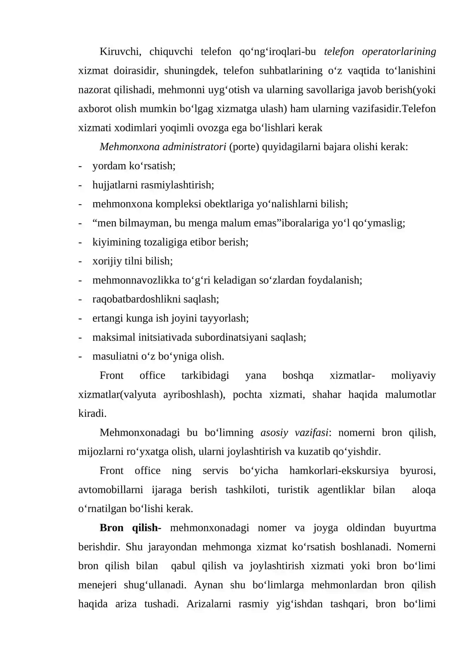 Mehmonxonada nomer va joyni bron qilish tartibi 3
