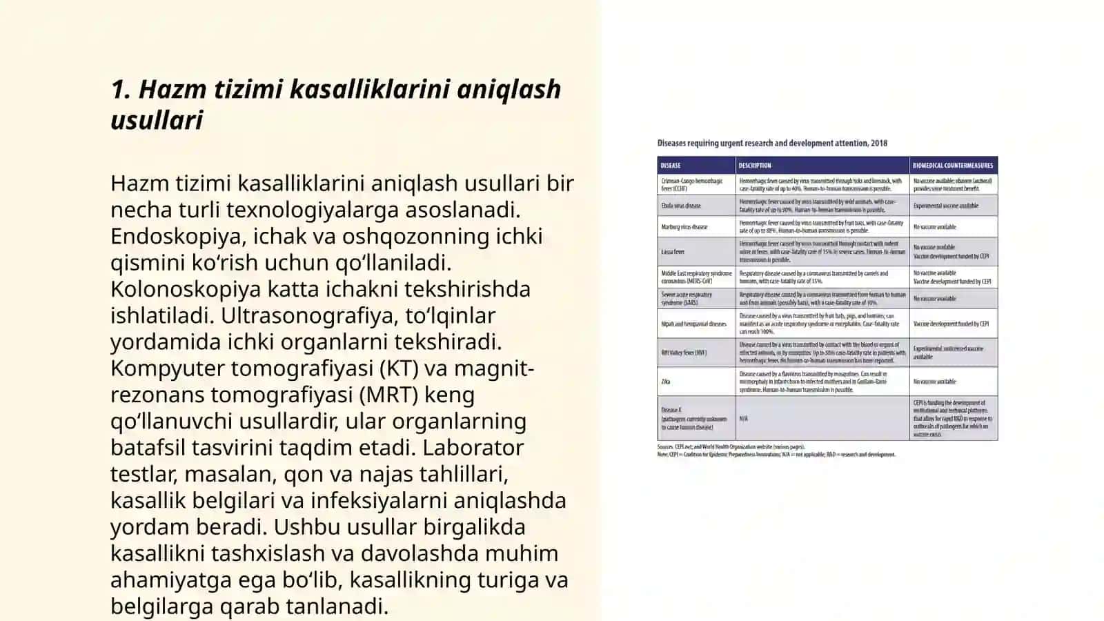 Hazm tizimi kasalliklari bilan kasallangan bemorlarni parvarish qilish. Qilichov Javohirbek 3
