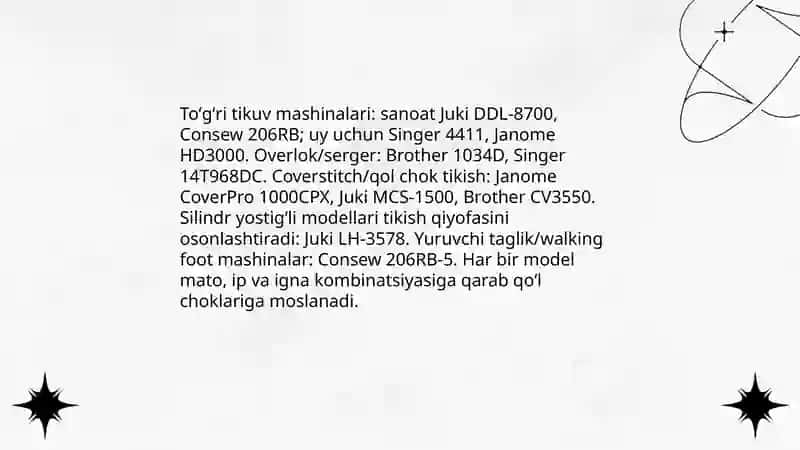 Qo‘l choklarini tikishda asbob va moslamalar 3