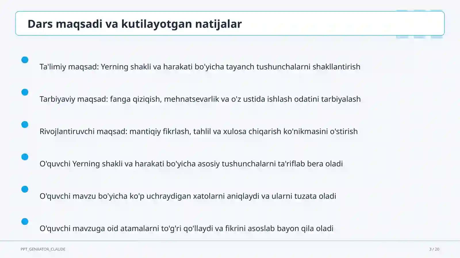 Yerning shakli va harakati (5-sinf) 3