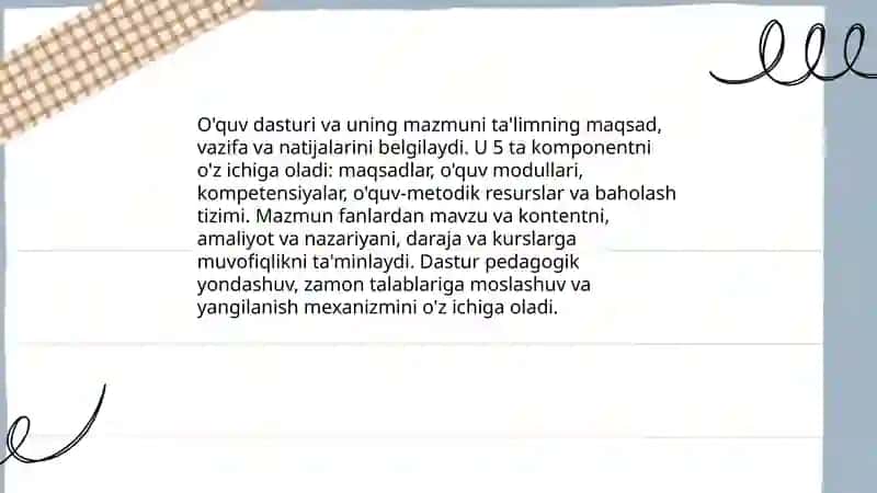 Ta'lim mazmuni 3