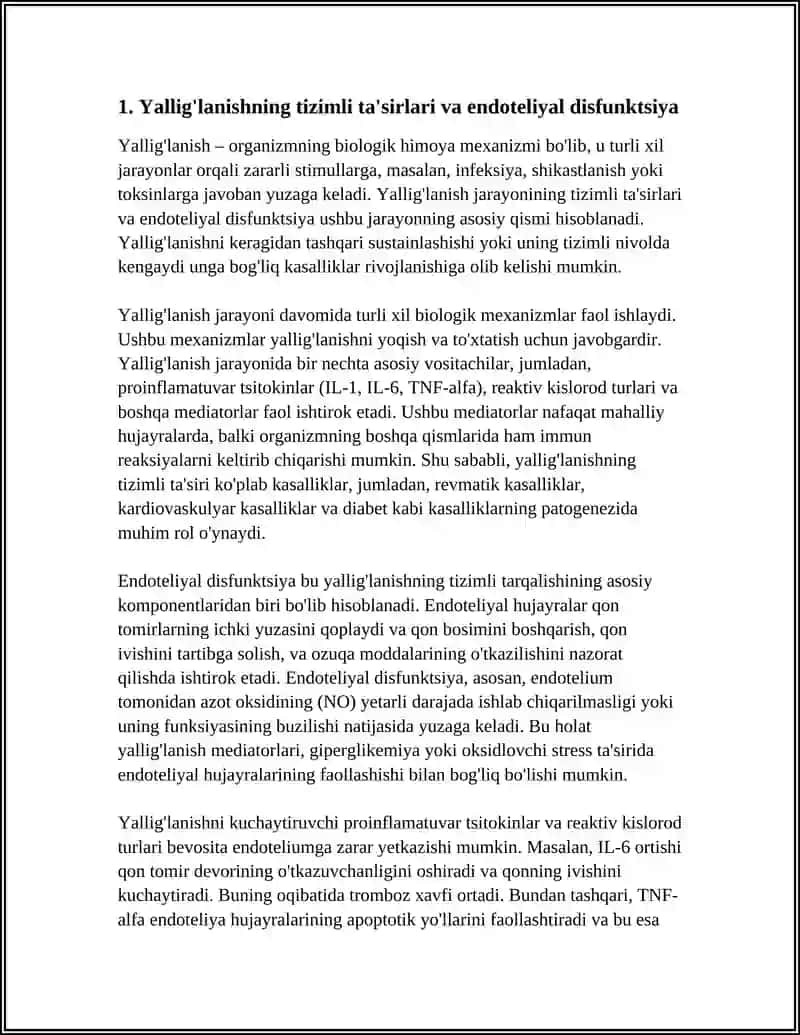 YALLIG'LANISHNI TIZIMLI TA'SIRLARI. HUJAYRADAN TASHQARI MATRIKS VA HUJAYRA-MATRIKS O'ZARO TA'SIRI. TO'QIMA REGENERATSIYASI MEXANIZMI 3