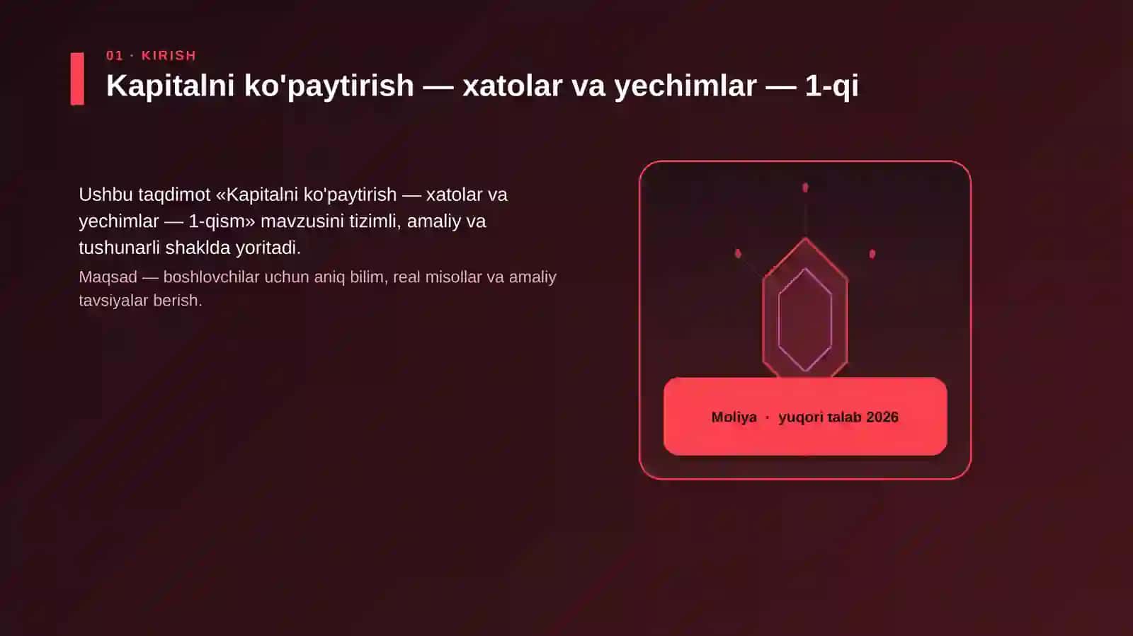 Kapitalni ko'paytirish — xatolar va yechimlar — 1-qism 3