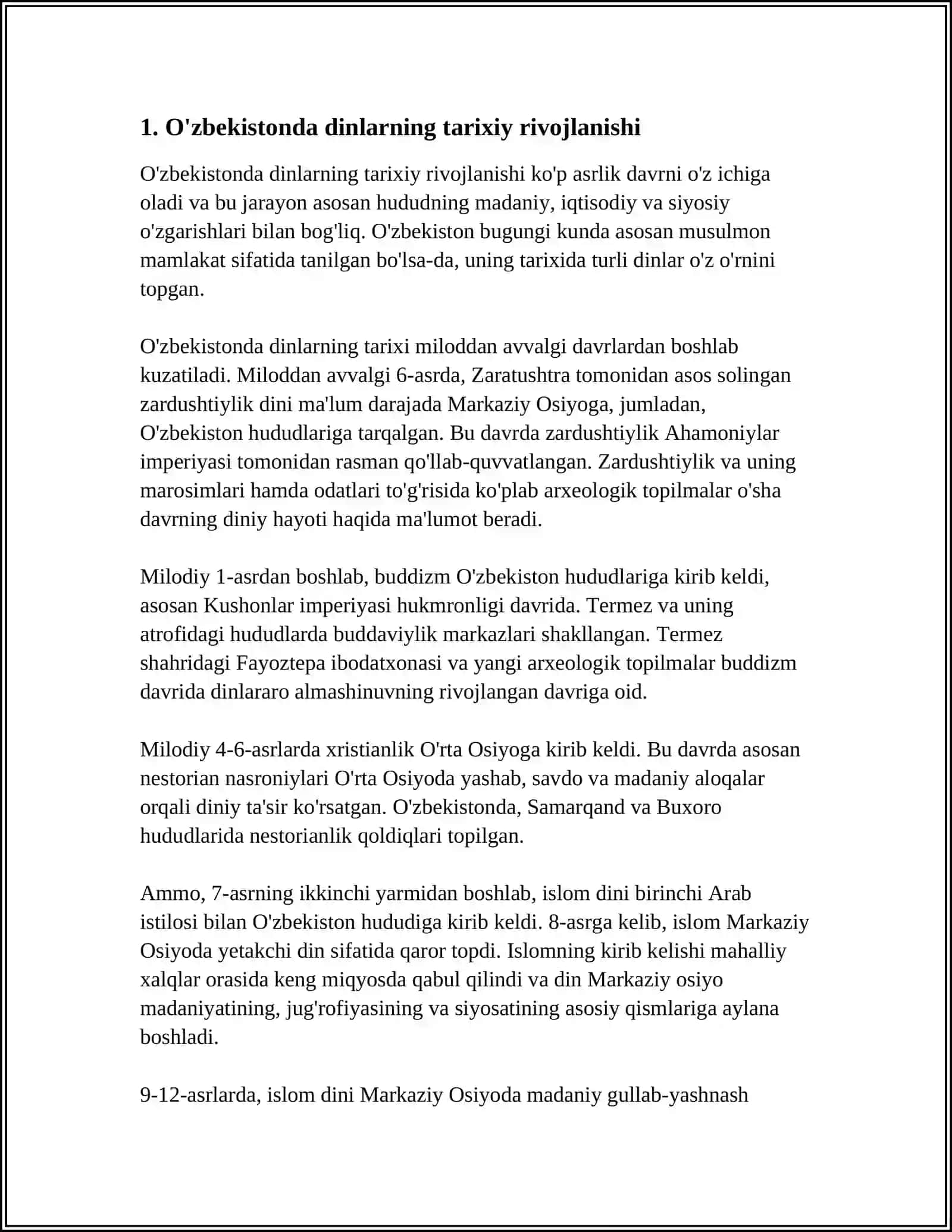 O'ZBEKISTONDA KONFESSIYALAR ARO DINIY BAG'RIKENGLIKNING TARIXIY TAJRIBASI 3