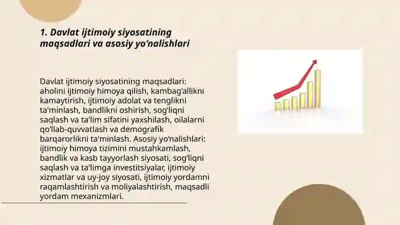 Jamiyatning ijtimoiy sohasini rivojlantirishda davlatning ijtimoiy siyosatining ahamiyati 3