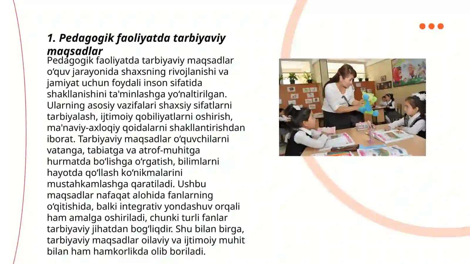 Pedagogik faoliyatda tarbiya turlari va usullaridan foydalanish imkoniyatlari 3