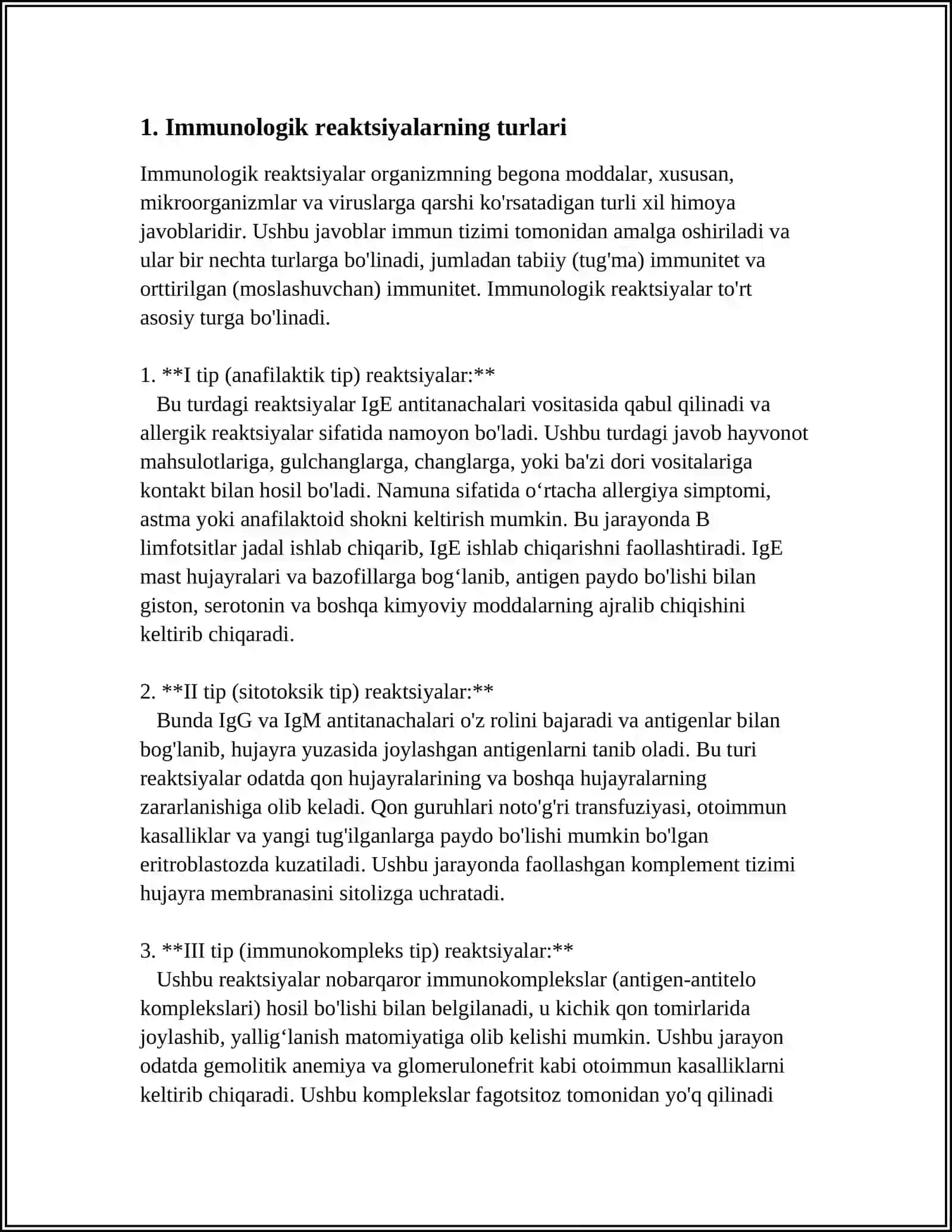 IMMUNOLOGIK REAKSIYALARNING MORFOLOGIK ASOSLARI 3