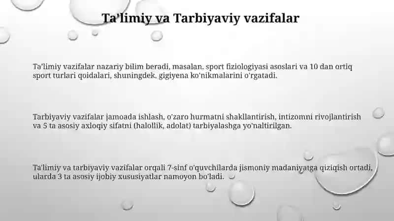 Jismoniy Tarbiya Vazifalari 3