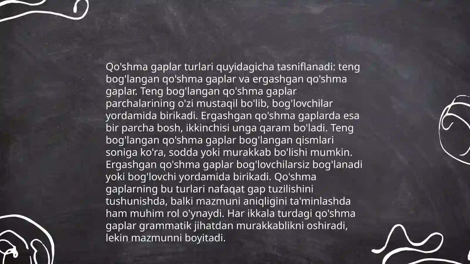 Qo'shma gaplar tasnifi 3