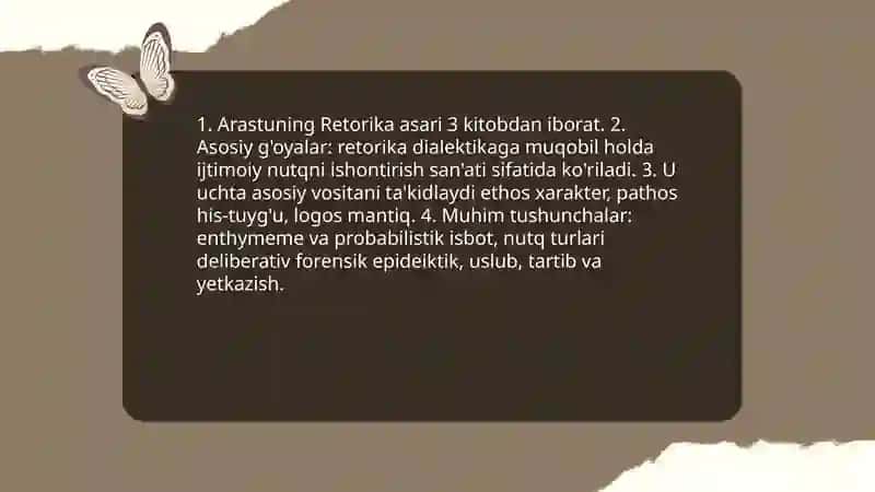 Arastuning Retorika asari 3