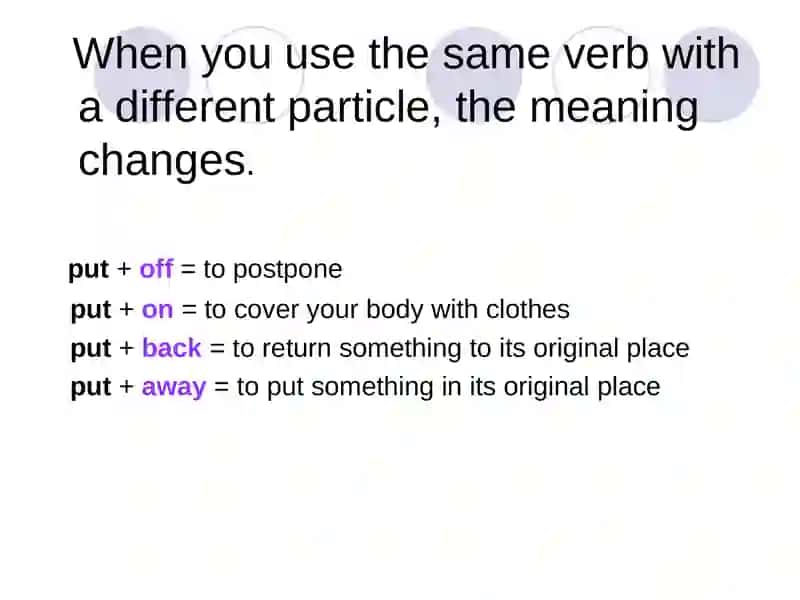 Phrasal verbs 3