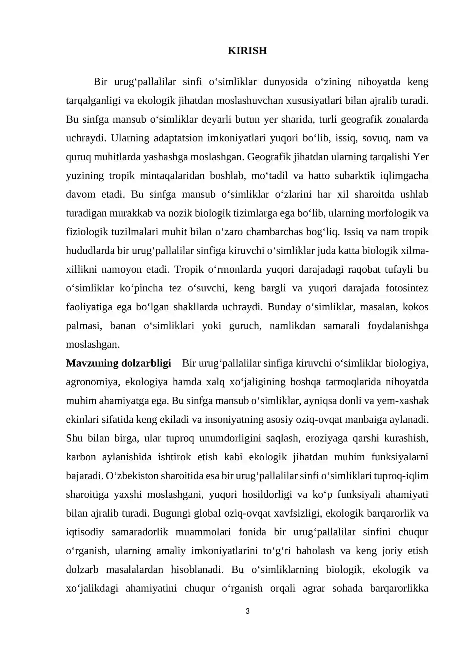 BIR URUGʻPALLALILAR SINFI. ASOSIY VAKILLARI. AHAMIYATI 3