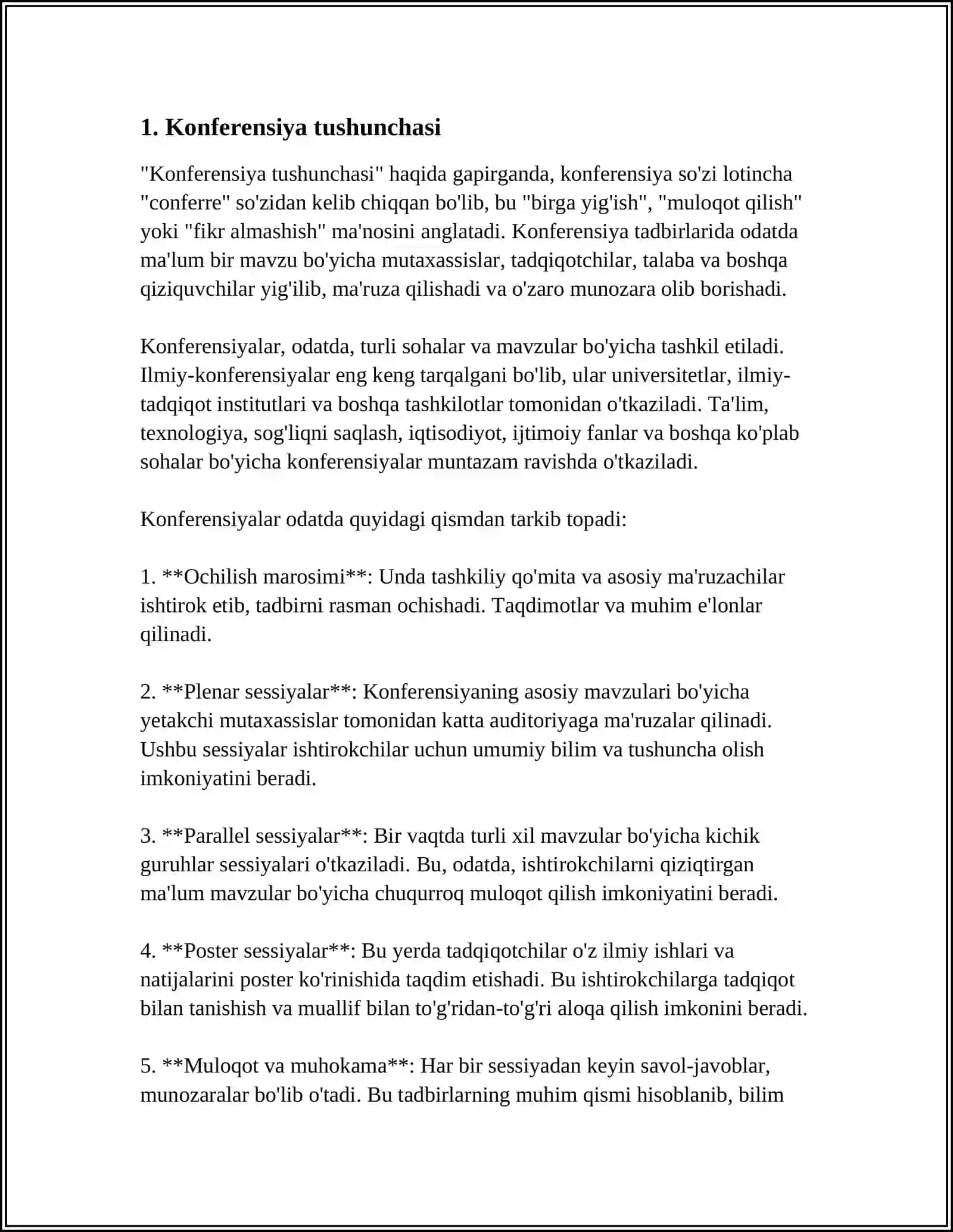KONFERENSIYA TUSHUNCHASINING MOHIYATI VA O’ZBEKISTONDA FAOLIYAT YURITUVCHI DINIY KONFERENSIYALAR TASNIFI 3