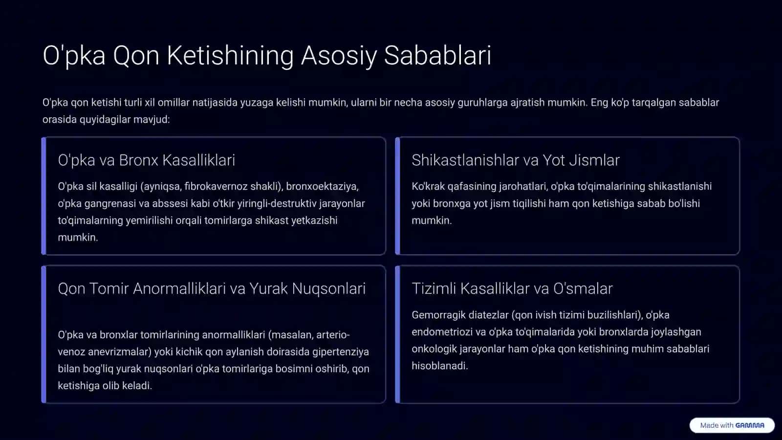 O'pka Qon Ketishi: Diagnostika va Davolash Asoslari 3