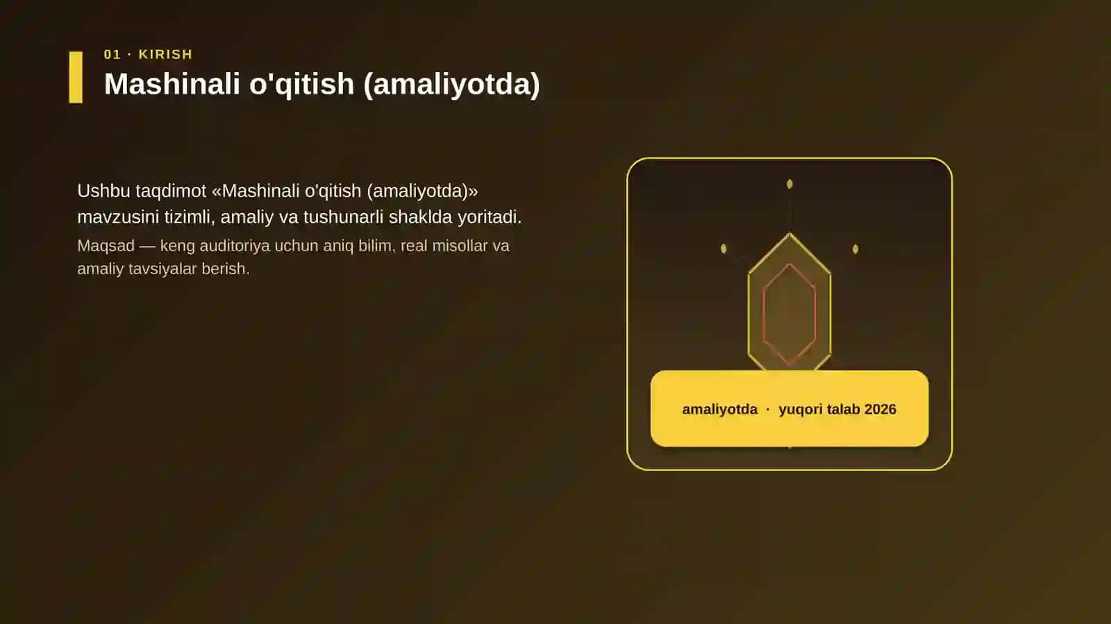 Mashinali o'qitish (amaliyotda) 3