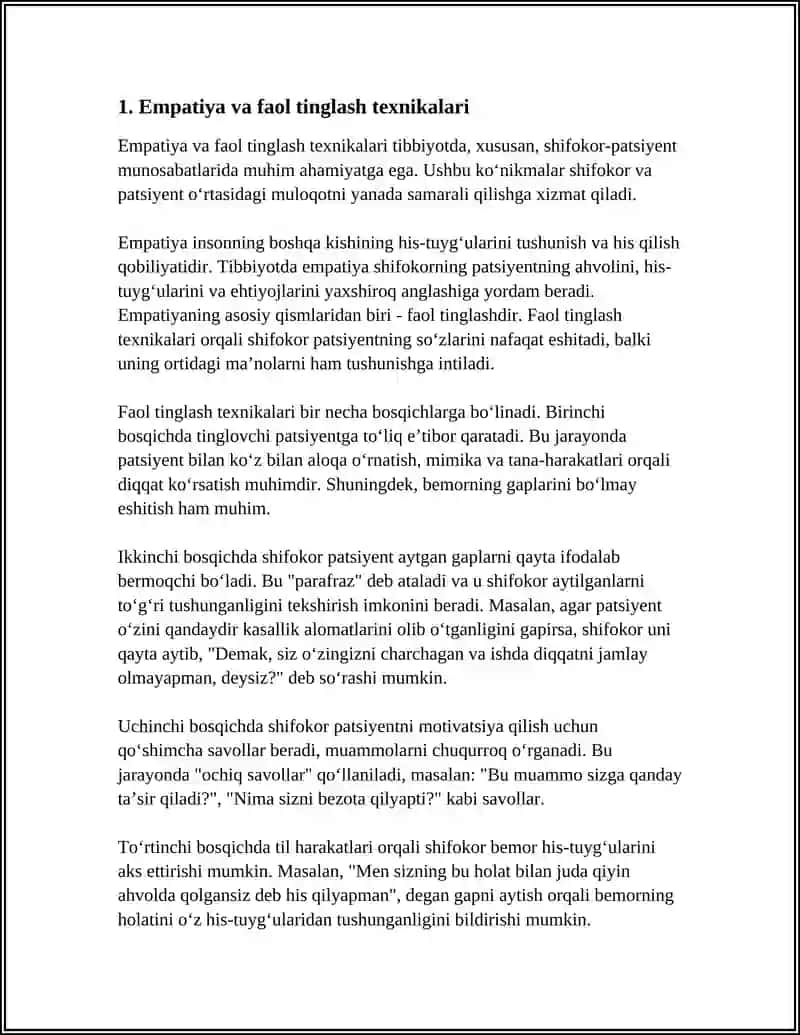 PATSIENT BILAN VEBRAL VA NOVEBRAL MULOQOT KO'NIKMALARI 3