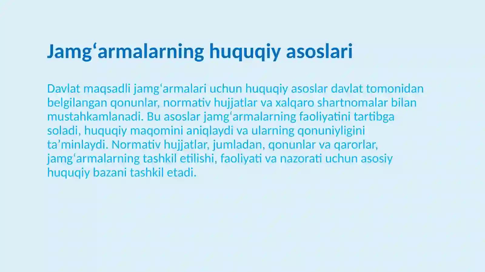 Davlat maqsadli jamgʻarmalarining huquqiy asoslari 3
