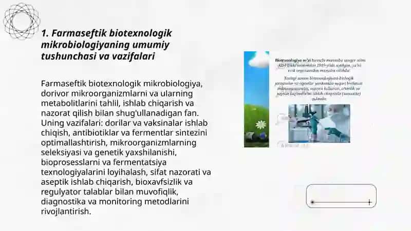 Farmaseftik biotexnologik mikrobiologiyadagi o'rni 3