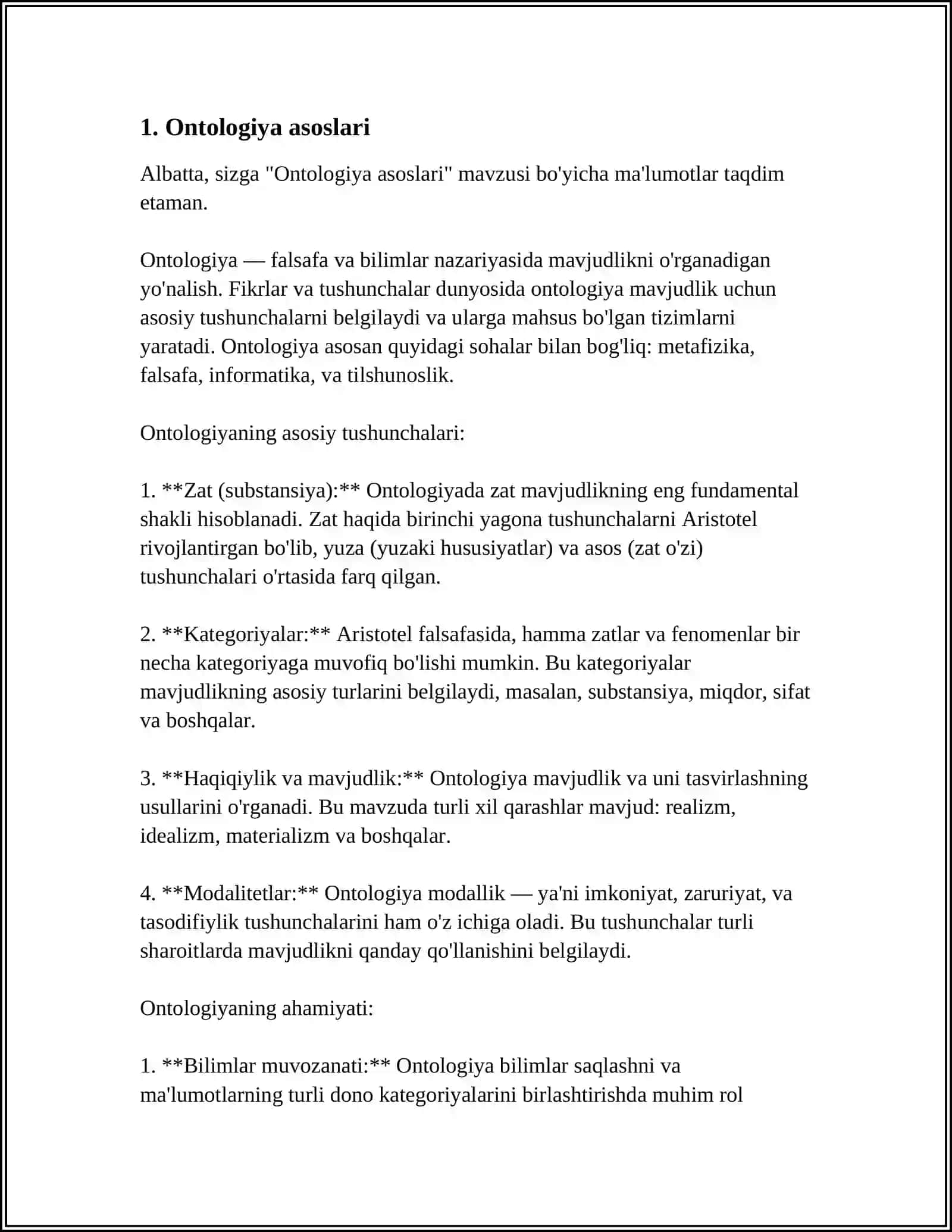 Ontologiya asoslari 3