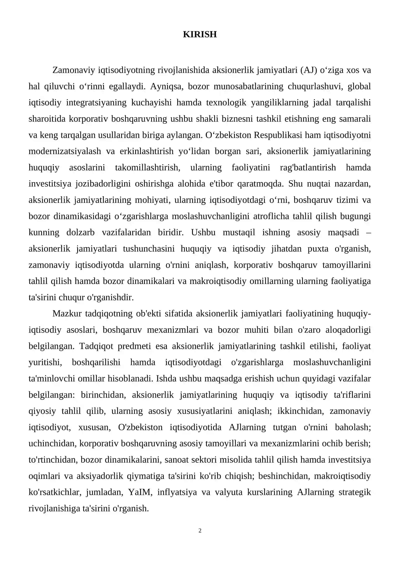 Aksionerlik jamiyati nima qiyosiy chuqur tahlili 3