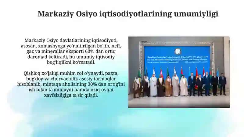 Markaziy Osiyo iqtisodiyotining umumiyligi va tarixiy ichtimoiy rivojlanish omillari 3