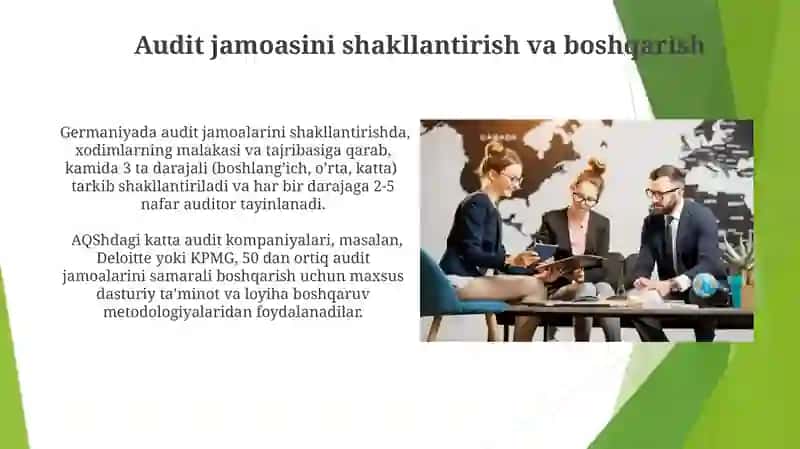 Auditorlik faoliyatini tashkil etishning xorij tajribasi 3