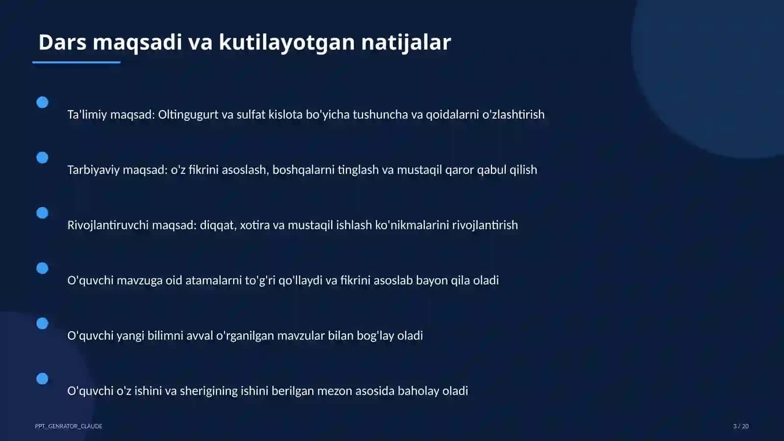 Oltingugurt va sulfat kislota (9-sinf) 3