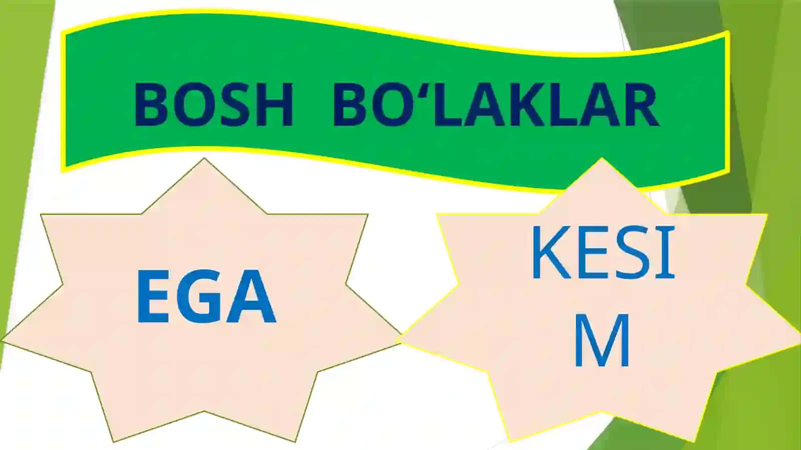 GAP BO‘LAKLARI. EGA 3