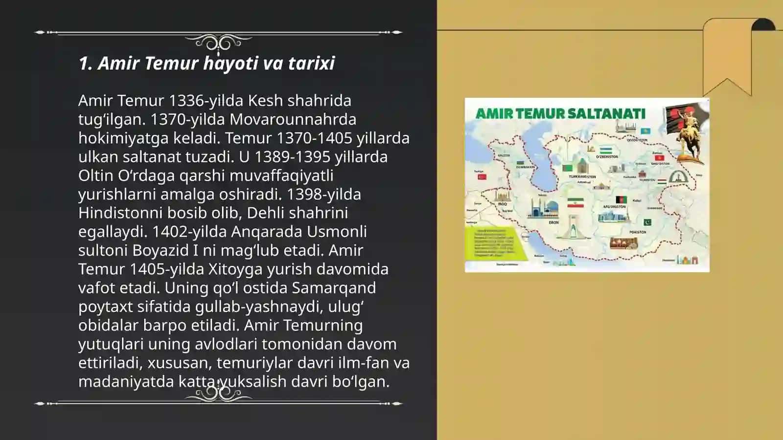Amir-Temurning hayoti va tarixi 3
