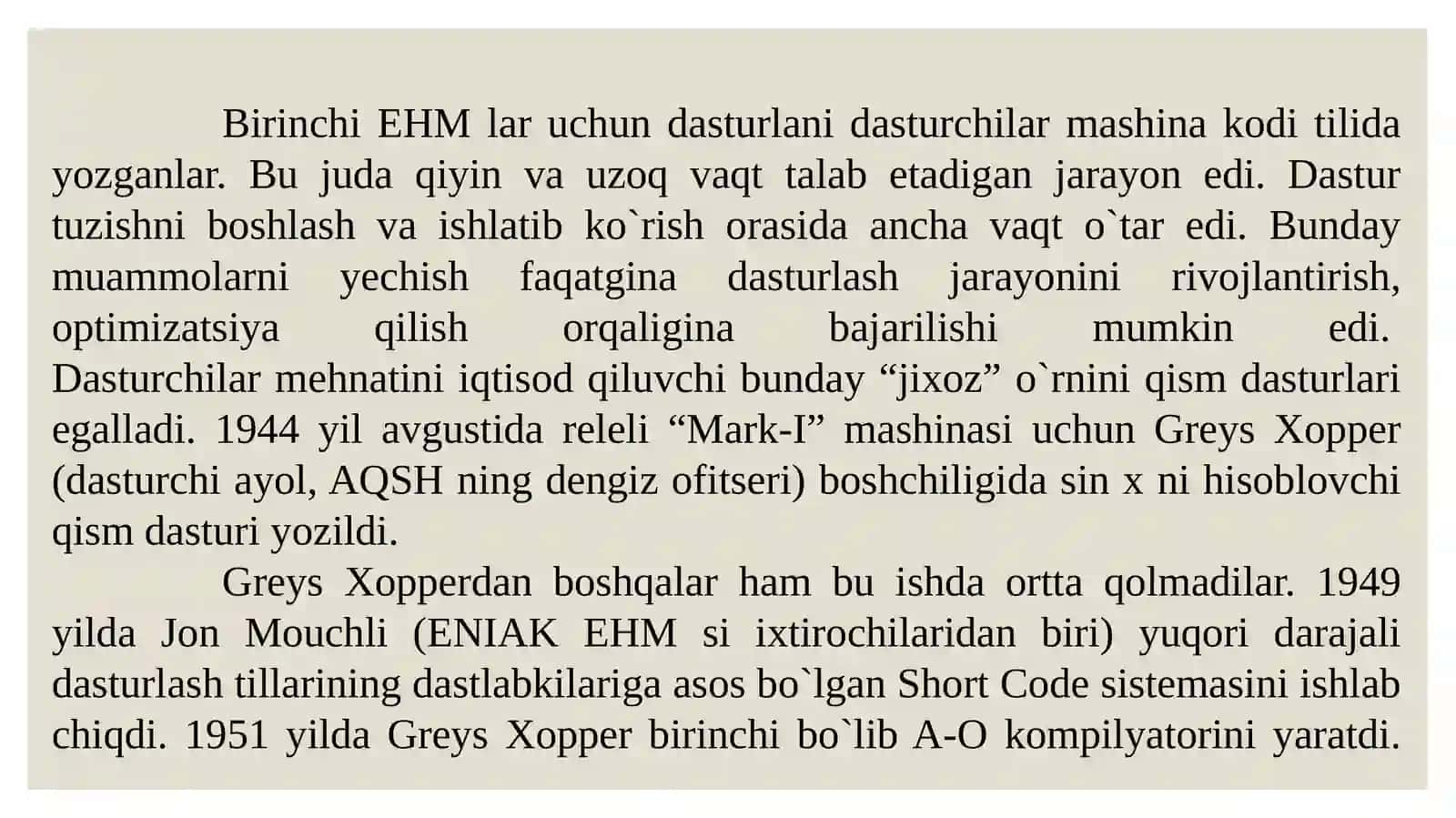 Zamonaziydasturlashtillari 3