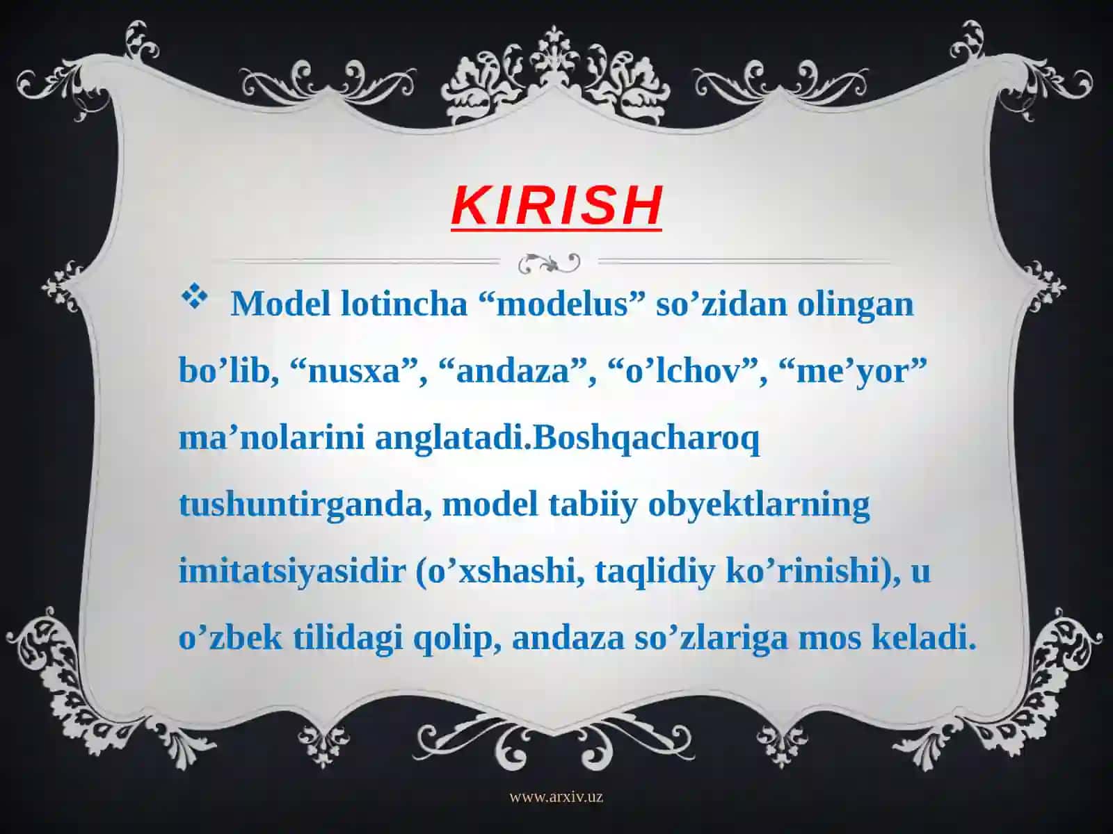 Model tushunchasi 3