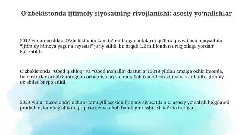 Òzbekistonda ijtimoiy siyosatning rivojlanishi(korrupsiya) 3