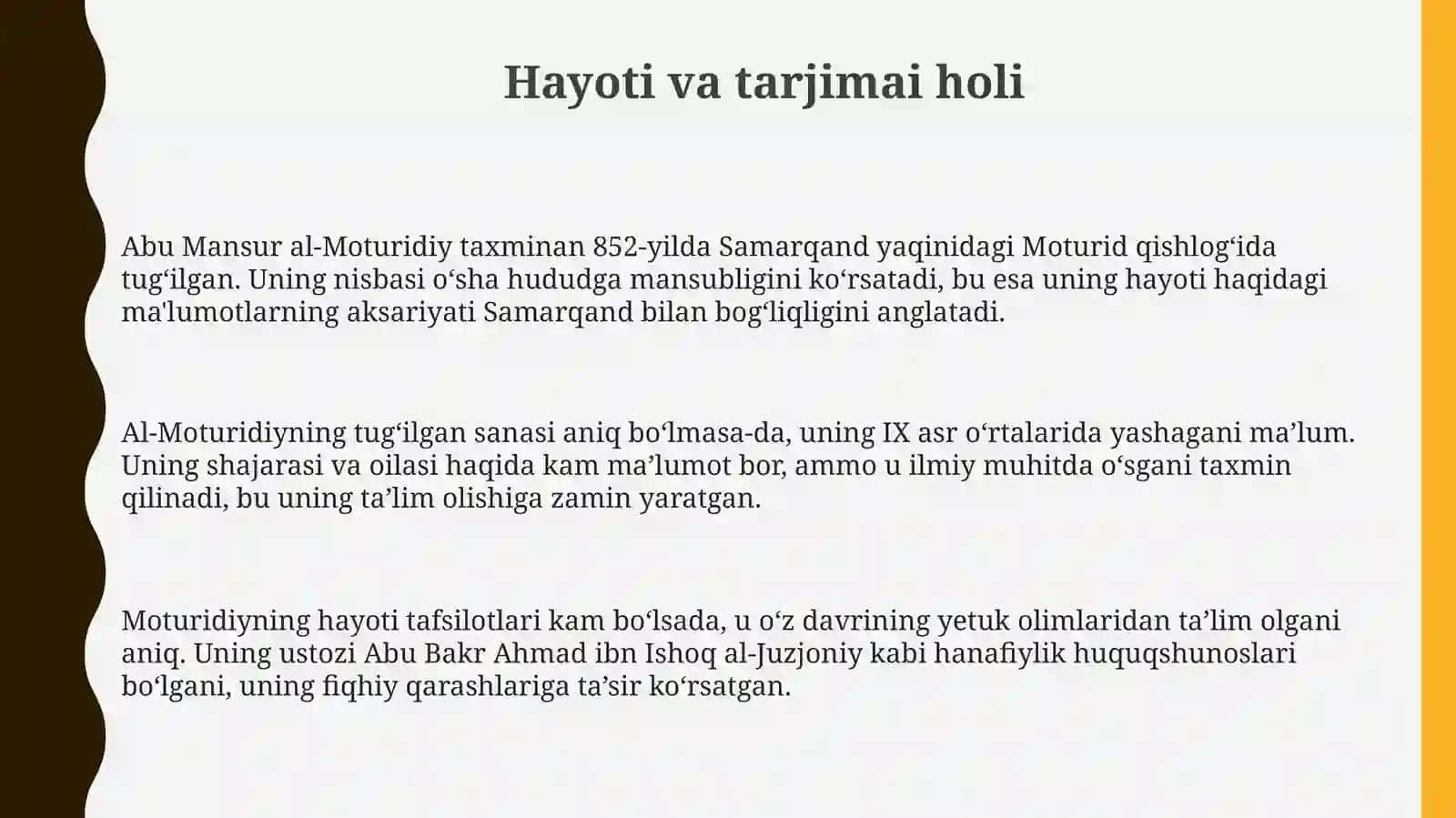 Abu Mansur al Moturidiy buyuk kalom imomi 3