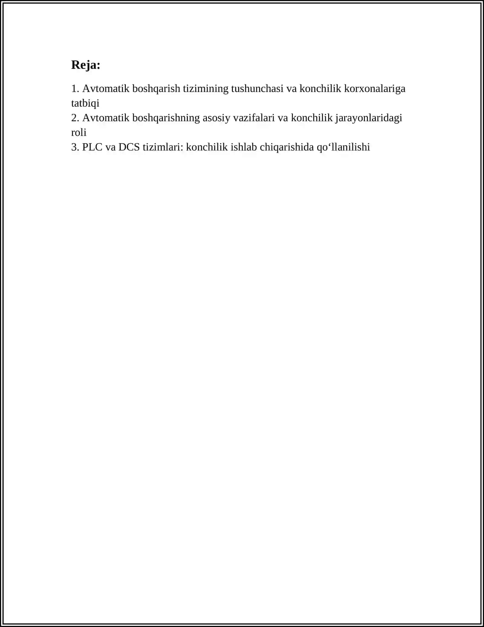 AVTOMATIK BOSHQARISH NAZARIYASI 3