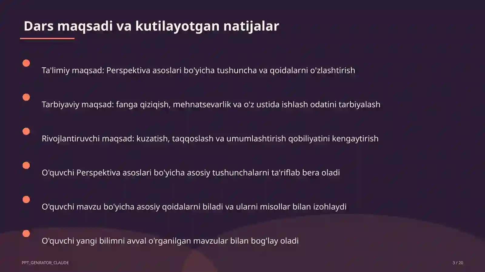 Perspektiva asoslari (5-sinf) 3