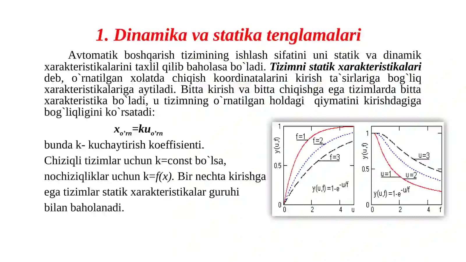 Dinamikava statika tenglamalari 3
