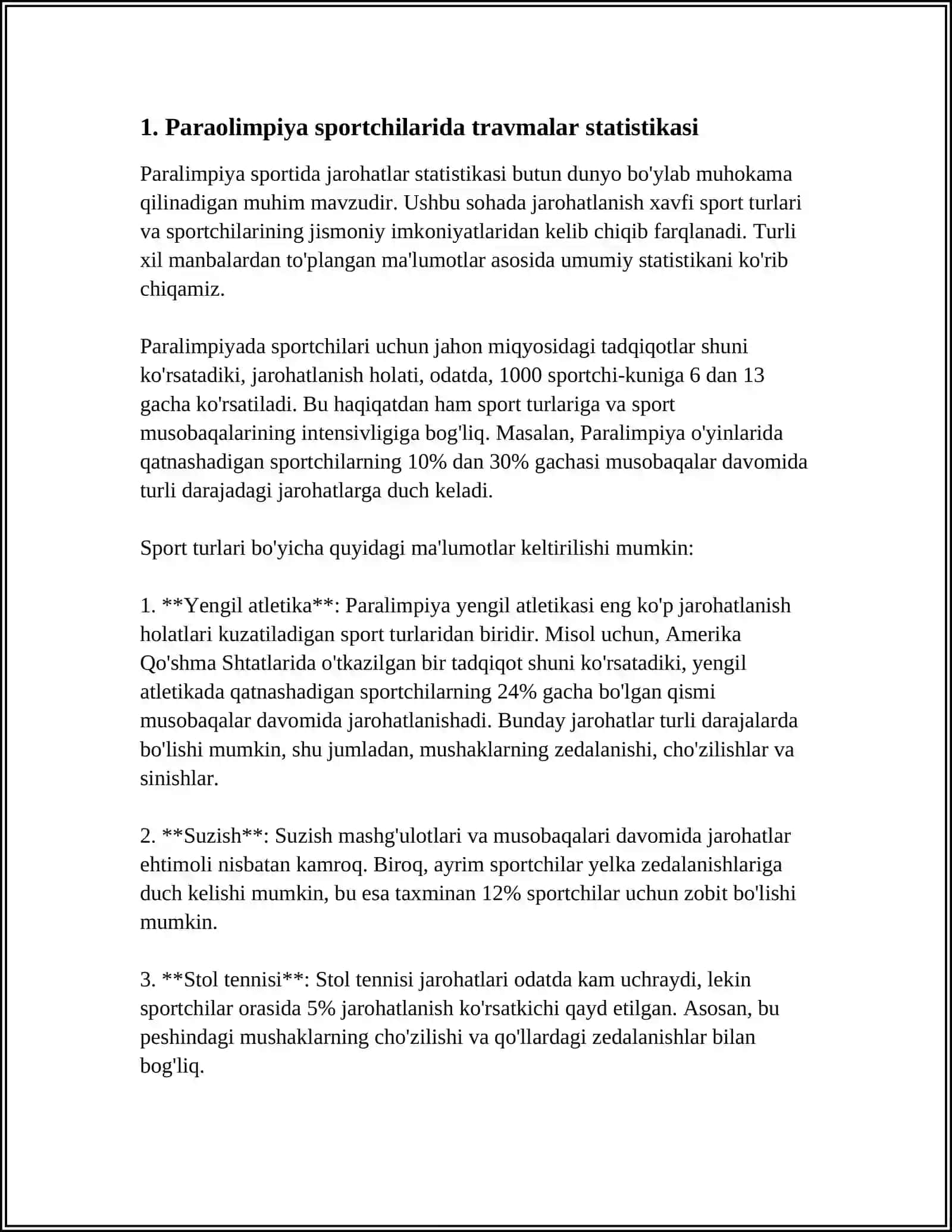 PARAOLIMPIYA SPORTCHILARIDA YUZAGA KELOVCHI TRAVMALARNI ORGANISHNING PSIXOLOGIK XUSUSIYATLARI 3