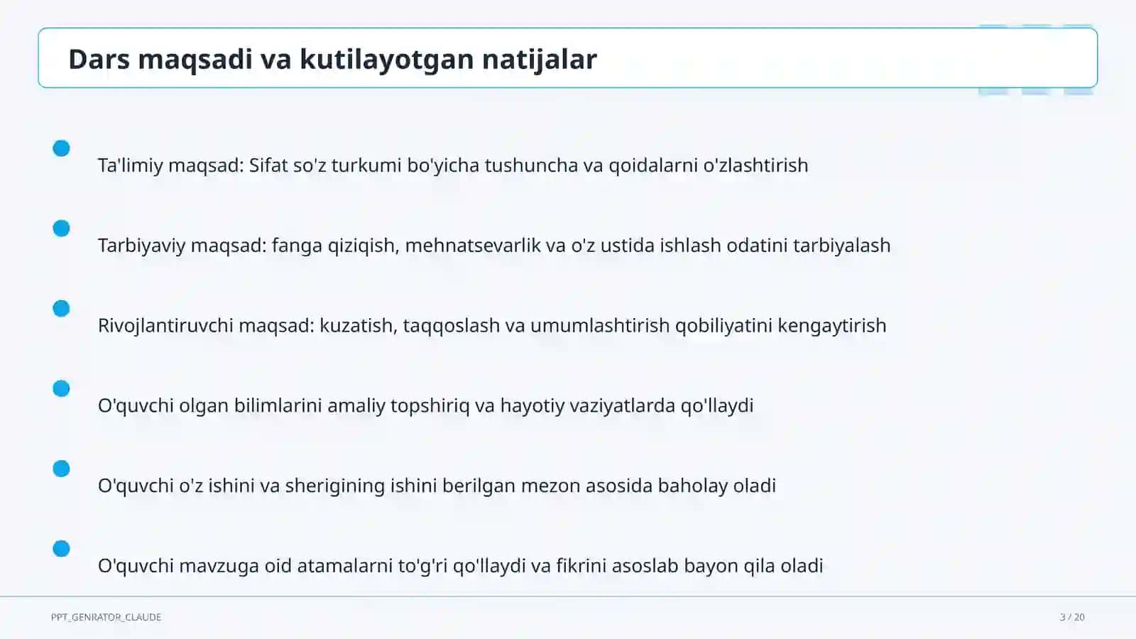 Ona tili va o'qish 3