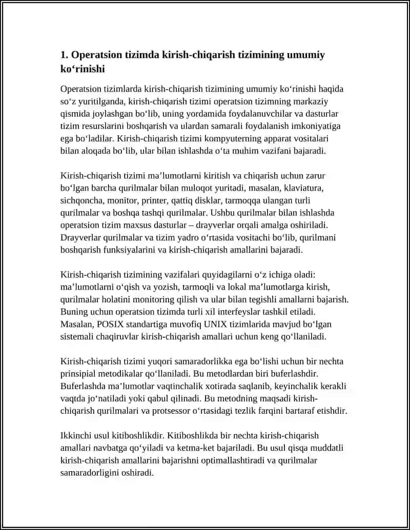 OPERATSION TIZIMLARDA MA’LUMOTLARNI KIRITISH-CHIQARISHNI BOSHQARISH 3