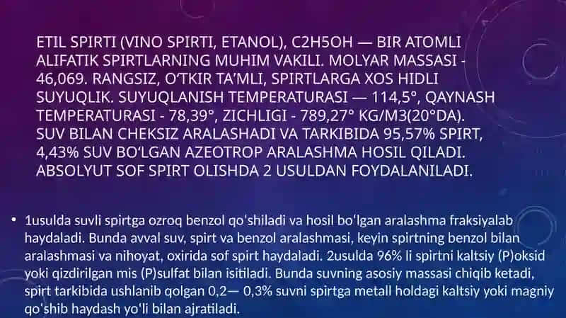 Etil spirti va uning xossalari 3